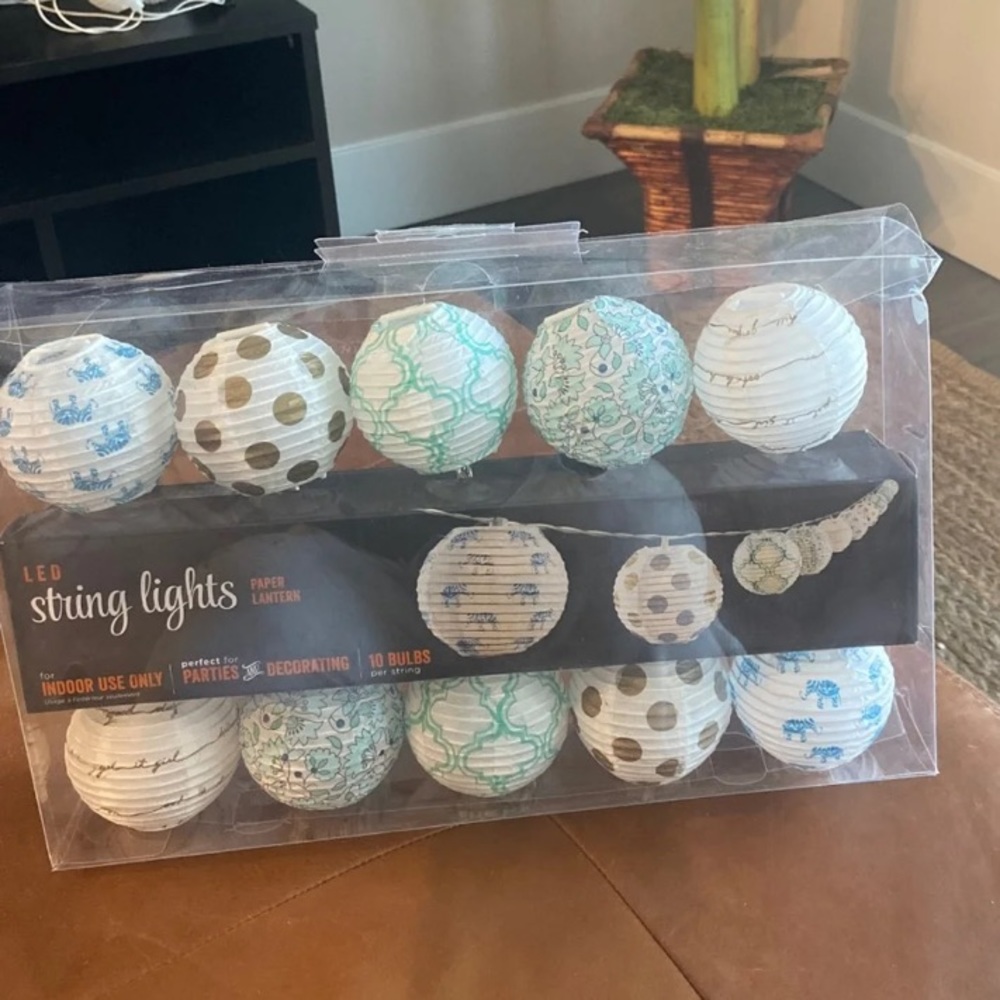 Boho Paper Lantern String Lights